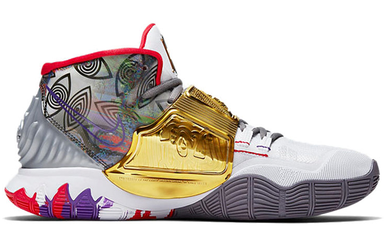 Мужские кроссовки Nike Kyrie 6 Pre-Heat "Houston" (белые) — фото 2