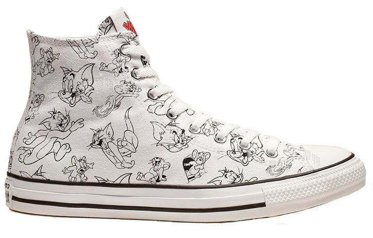 Кеды Converse Chuck Taylor All Star Tom and Jerry High Top (белые) — Белый — фото 2