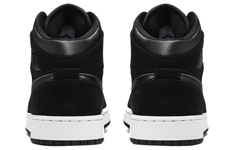 Женские кроссовки Jordan Air Jordan 1 Mid (серыйчерный) — Серыйчёрный — фото 4