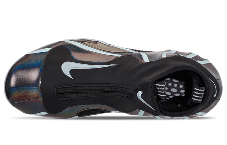 Кеды Nike Air Flightposite 1 (черно-серебристые) — фото 3
