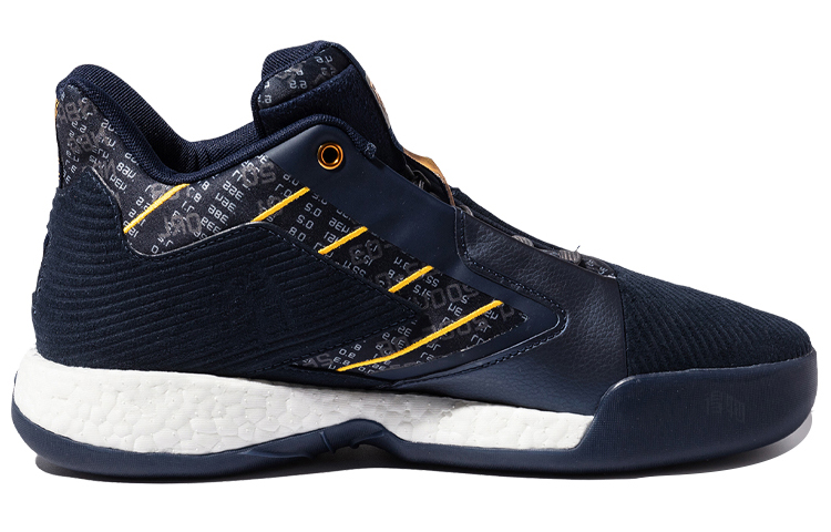 Мужские кроссовки adidas T mac Millennium 2 (черно-золотые) — Чёрный / золотой — фото 2