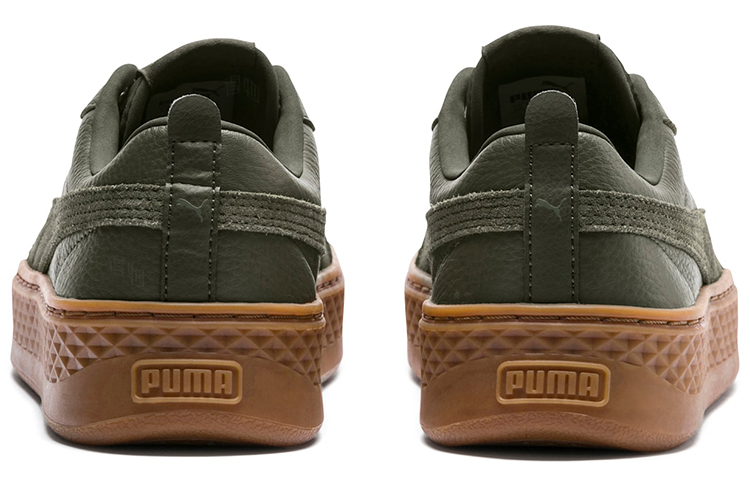 Женские кеды PUMA Smash Platform SoftFoam (оливковые) — фото 5