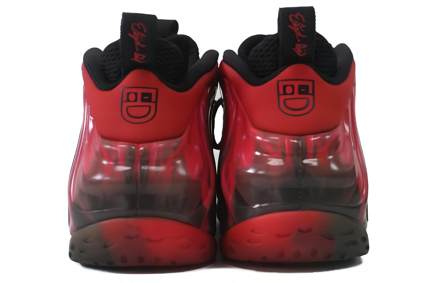 Мужские кроссовки Nike Foamposite One Doernbecher (черно-красные) — фото 4