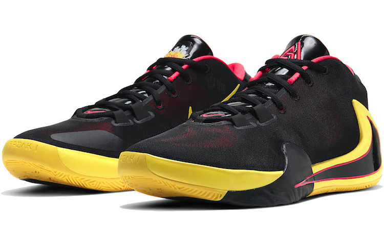Мужские кроссовки Nike Freak 1 Zoom "Soul Glo" (черно-желтый) — Чёрныйжёлтый — фото 3