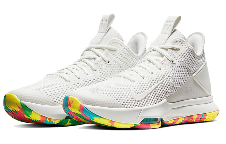 Мужские кроссовки Nike Witness 4 Lebron EP (белые с цветными деталями) — 白彩色 — фото 3