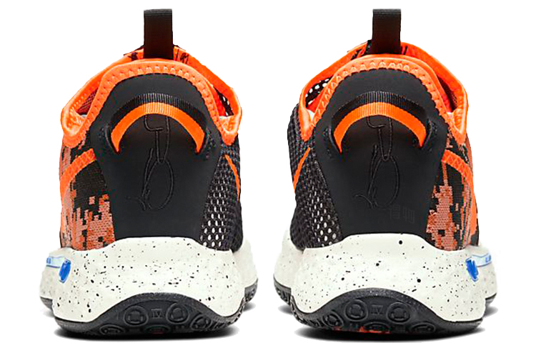 Кроссовки Nike PG 4 (черно-оранжевые) — фото 5