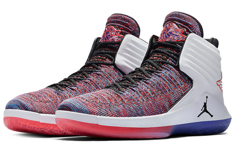 Мужские кроссовки Jordan Air Jordan 32 Finale OG (белый / черный / фиолетовый / синий) — Белый / чёрный / фиолетовый / синий — фото 3