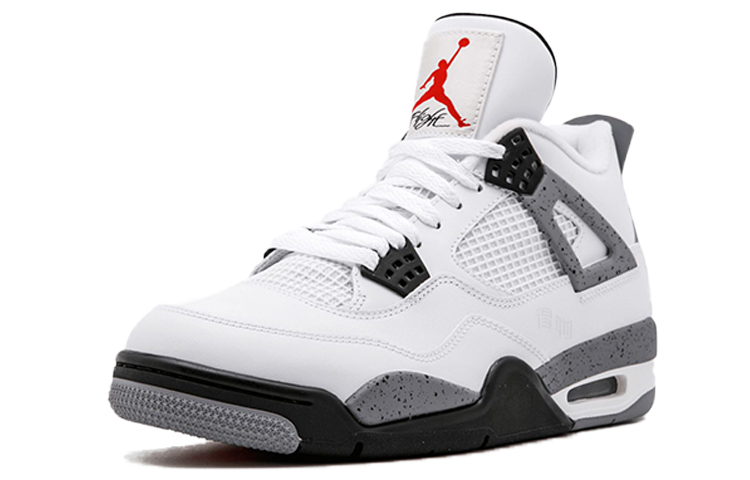Мужские кроссовки Jordan Air Jordan 4 Retro "White Cement" 2012 (белый с черным и серым) — Белый / чёрный / серый — фото 3