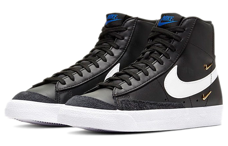 Женские кеды Nike Blazer 77 se "gold luxe" (черные) — Чёрный — фото 3