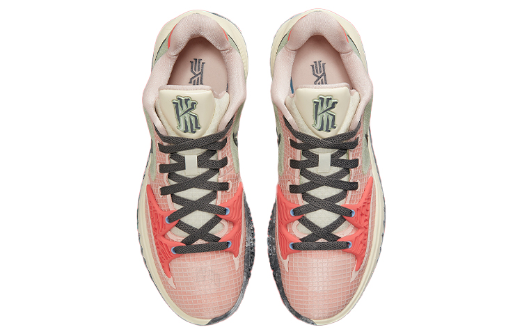 Кроссовки Nike Kyrie Low 4 EP (серо-оранжевые) — фото 4