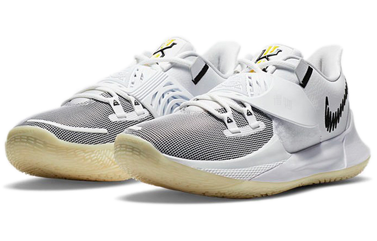 Мужские кроссовки Nike Kyrie Low 3 EP (черно-белые) — Чёрныйбелый — фото 3