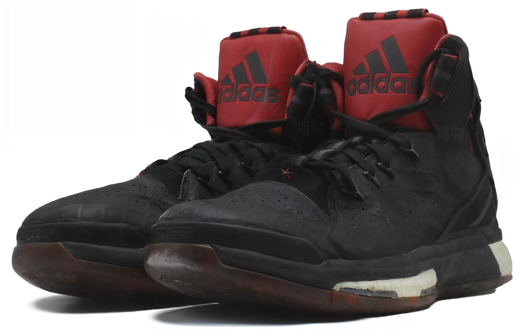 Мужские кроссовки adidas D Rose 6 Boost (черно-красные) — фото 3