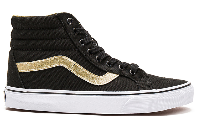 Кеды Vans SK8 Reissue (черно-золотой) — Чёрный / золотой — фото 2