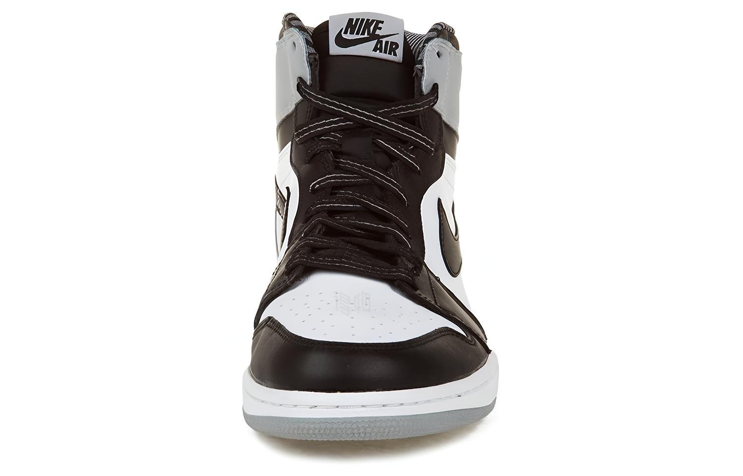 Мужские кроссовки Jordan Air Jordan 1 Retro (серо-бело-черные) — 白/黑/中性灰 — фото 3