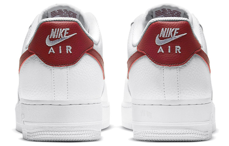 Мужские кроссовки Nike Air Force 1 Team Red (белый / красный) — фото 4