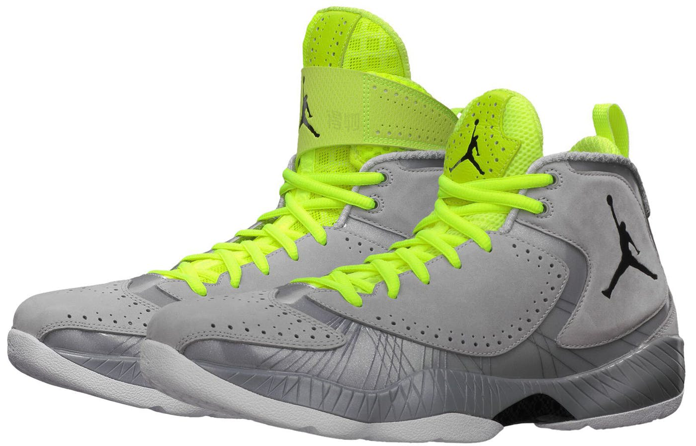 Мужские кроссовки Jordan Air Jordan 2012 AJ27 Wolf Grey (серые) — 狼灰/黑/银/白 — фото 4