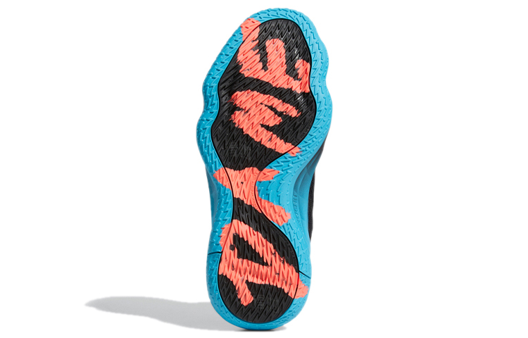 Мужские кроссовки adidas D lillard 7 Gca (красно-сине-розовые) — фото 7