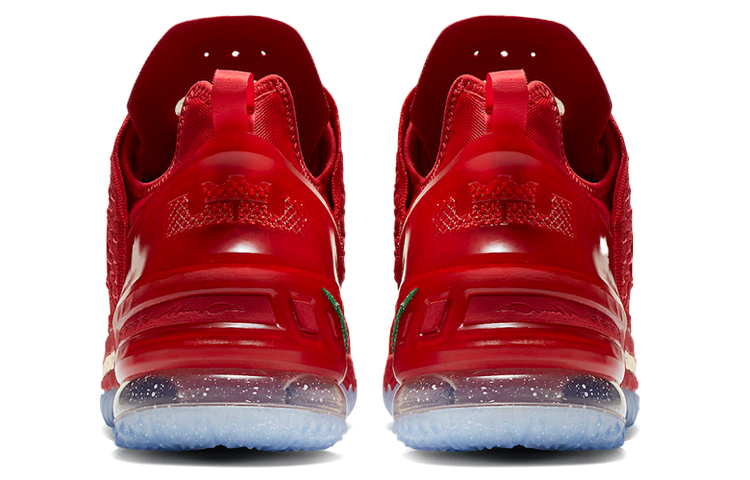 Мужские кроссовки Nike Lebron 18 X-Mas in LA 18 TPU (красный / золотой) — фото 5