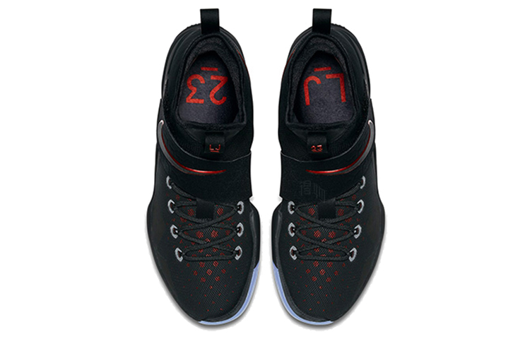 Мужские кроссовки Nike Lebron 14 Bred (черный / красный) — Чёрный / красный — фото 3
