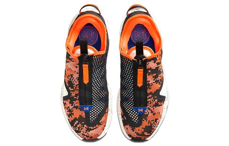 Кроссовки Nike PG 4 (черно-оранжевые) — фото 4