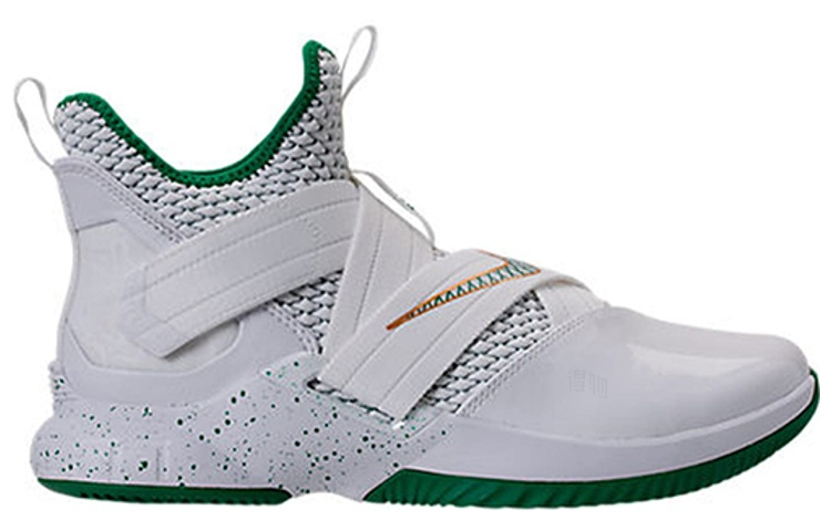 Мужские кроссовки Nike Zoom Soldier 12 (бело-зеленый) — Белый / зелёный — фото 2