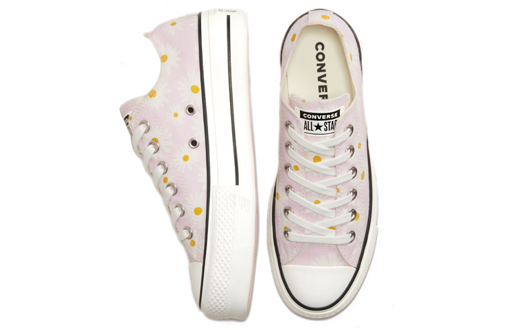 Женские кеды Converse Chuck Taylor All Star Camp Daisies Platform (розовый) — фото 4