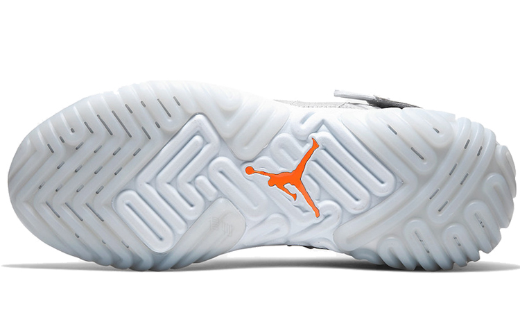 Мужские кроссовки Jordan Proto React Wolf Grey (серые) — Серыйоранжевый — фото 5