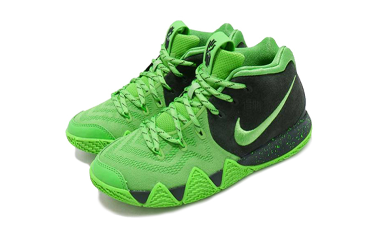 Женские кроссовки Nike Kyrie 4 Spinach Green (черный / зеленый) — Чёрный / зелёный — фото 3