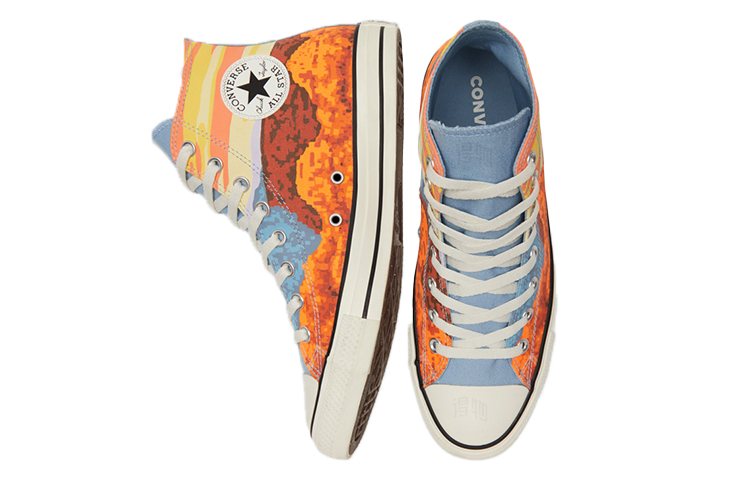 Кеды Converse Chuck Taylor All Star (желто-синие) — Жёлтый / синий — фото 4