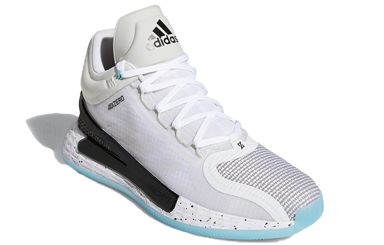 Мужские кроссовки adidas D rose 11 (бело-черно-синие) — фото 3