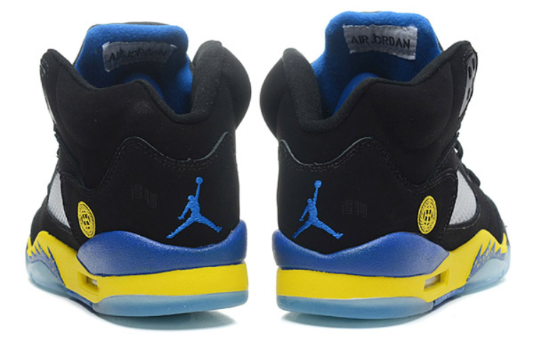 Мужские кроссовки Jordan Air Jordan 5 Retro Shanghai Shen (черные) — 黑/玉米/皇家/黑 — фото 3