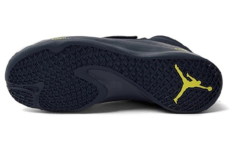 Мужские кроссовки Jordan Super.Fly 5 (темно-синие с желтым) — Тёмно-синий / жёлтый — фото 6