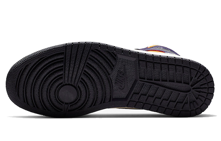 Кроссовки Jordan Air Jordan 1 Retro High Court Purple (пурпурно-золотые) — Фиолетовый / золотой — фото 5