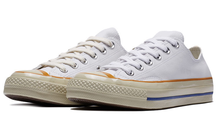 Кеды Converse All Star Chuck 70 Ox (бело-желто-синие) — Белый / жёлтый / синий — фото 3