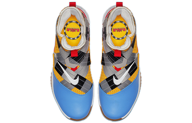 Мужские кроссовки Nike zoom soldier 12 Arthur (желтый / синий / красный) — Жёлтый / синий / красный — фото 4