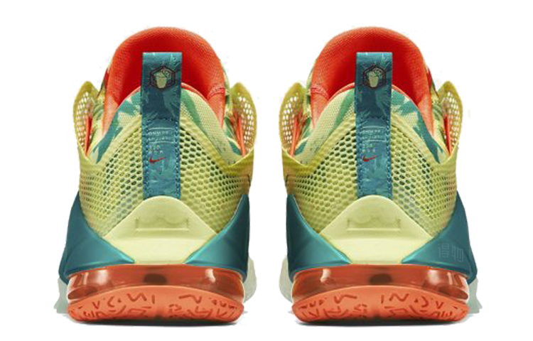Мужские кроссовки Nike Lebron 12 Low LeBronold Palmer EP (желто-зеленые) — Жёлтый / зелёный — фото 4