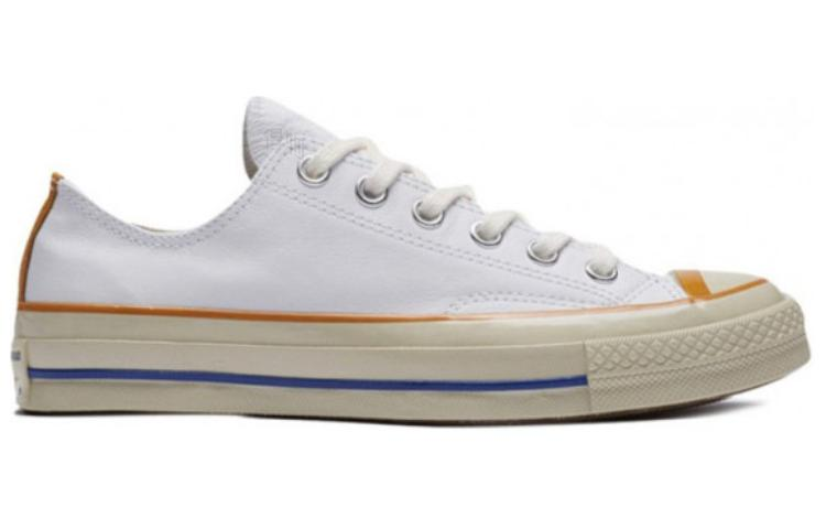 Кеды Converse All Star Chuck 70 Ox (бело-желто-синие) — Белый / жёлтый / синий — фото 2