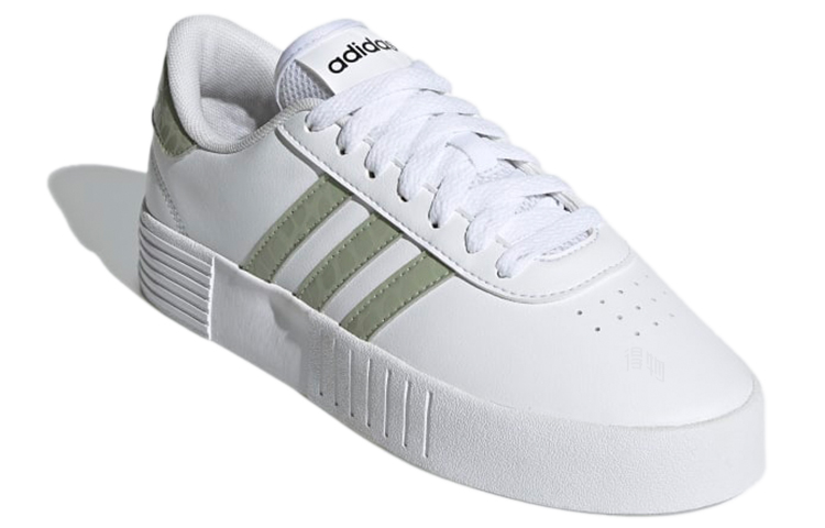 Женские кеды adidas neo Court Bold (бело-зеленые) — фото 2