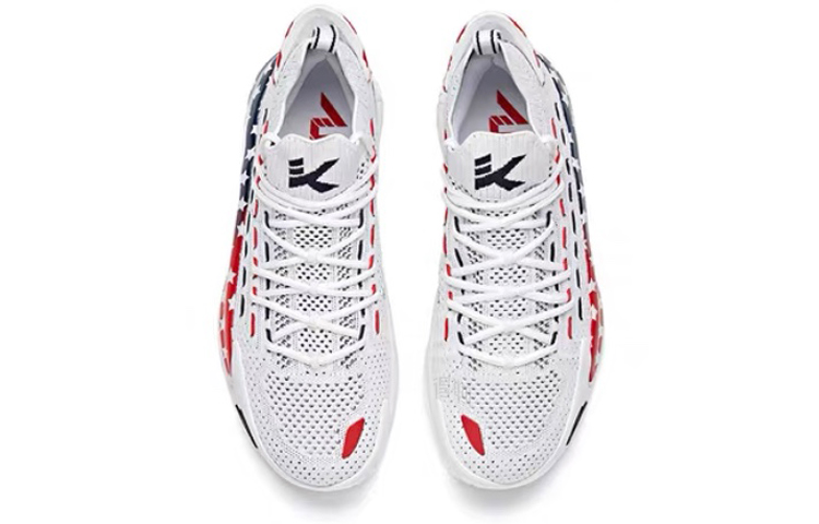 Мужские кроссовки Anta KT5 Low (белый / красный / синий) — фото 4