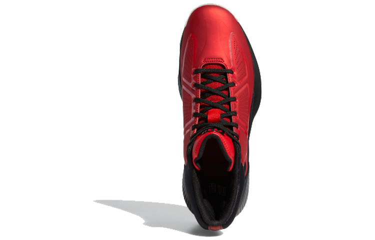 Мужские кроссовки adidas D Rose 10 (черно-красные) — Чёрный / красный — фото 4