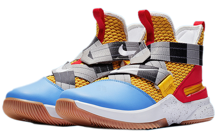 Мужские кроссовки Nike zoom soldier 12 Arthur (желтый / синий / красный) — Жёлтый / синий / красный — фото 3
