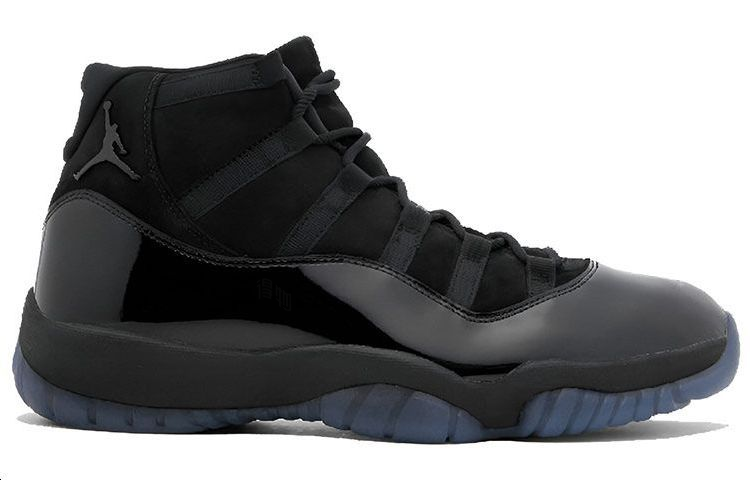 Мужские высокие кроссовки Jordan Air Jordan 11 retro cap and gown (черные) — фото 2