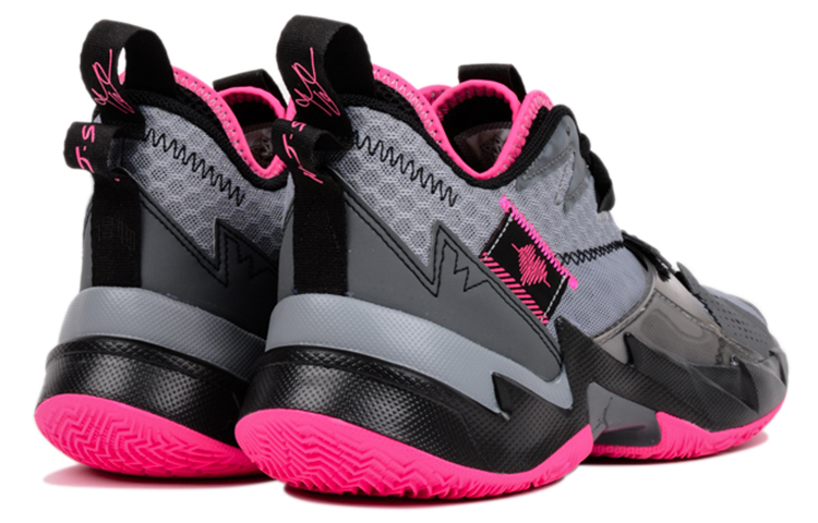 Мужские кроссовки Jordan Why Not Zer0.3 (черно-розовая) — фото 4