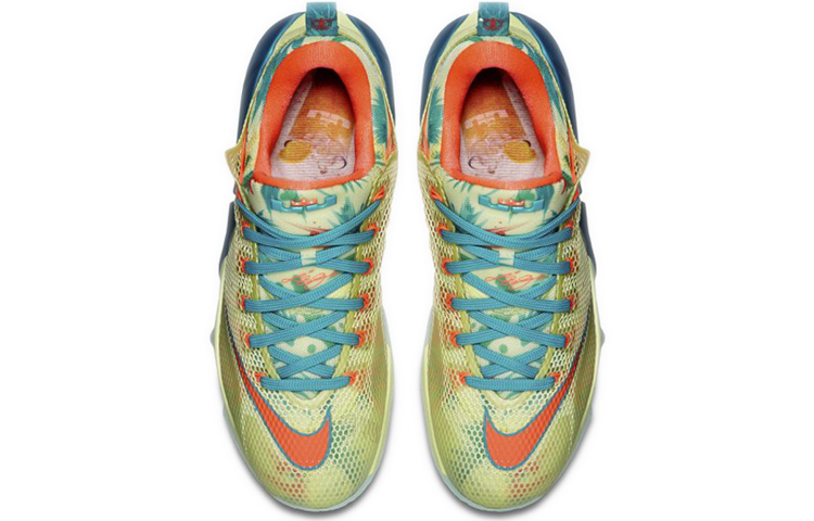 Мужские кроссовки Nike Lebron 12 Low LeBronold Palmer EP (желто-зеленые) — Жёлтый / зелёный — фото 3