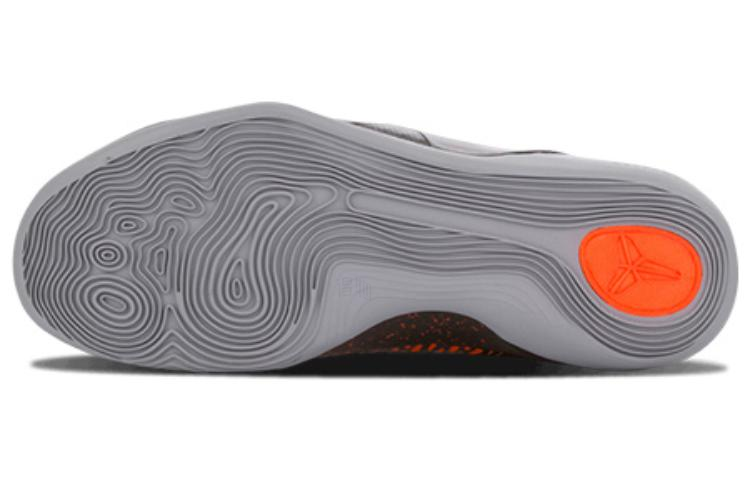 Мужские кроссовки Nike Kobe 9 (черно-оранжевые) — 红杉/糙绿/深红色/反光银 — фото 5