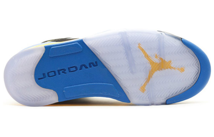 Мужские кроссовки Jordan Air Jordan 5 Retro Shanghai Shen (черные) — 黑/玉米/皇家/黑 — фото 4