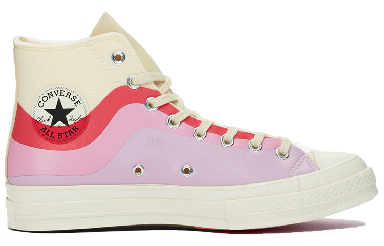 Кеды Converse Chuck 70 (белый, розовый, фиолетовый) — Белый / розовый / фиолетовый — фото 2