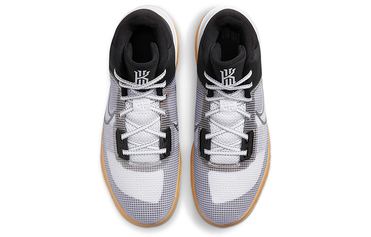 Мужские кроссовки Nike Flytrap 4 Kyrie EP (черный / белый / серый) — Чёрный / белый / серый — фото 4