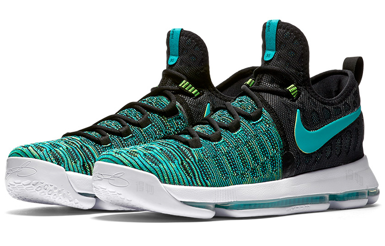 Мужские кроссовки Nike KD 9 Birds of Paradise (зеленые) — Зелёный — фото 3