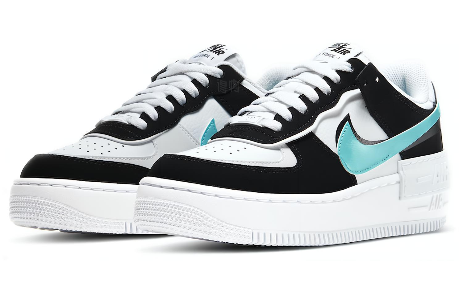 Женские кеды Nike Air Force 1 Shadow (бело-зеленые) — фото 3